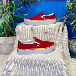Size-7 Platform Slip-On Vans